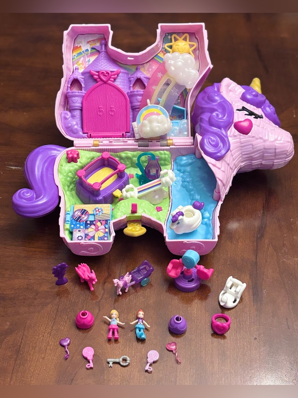 Polly Pocket Unicorn Party Playset and Accessories